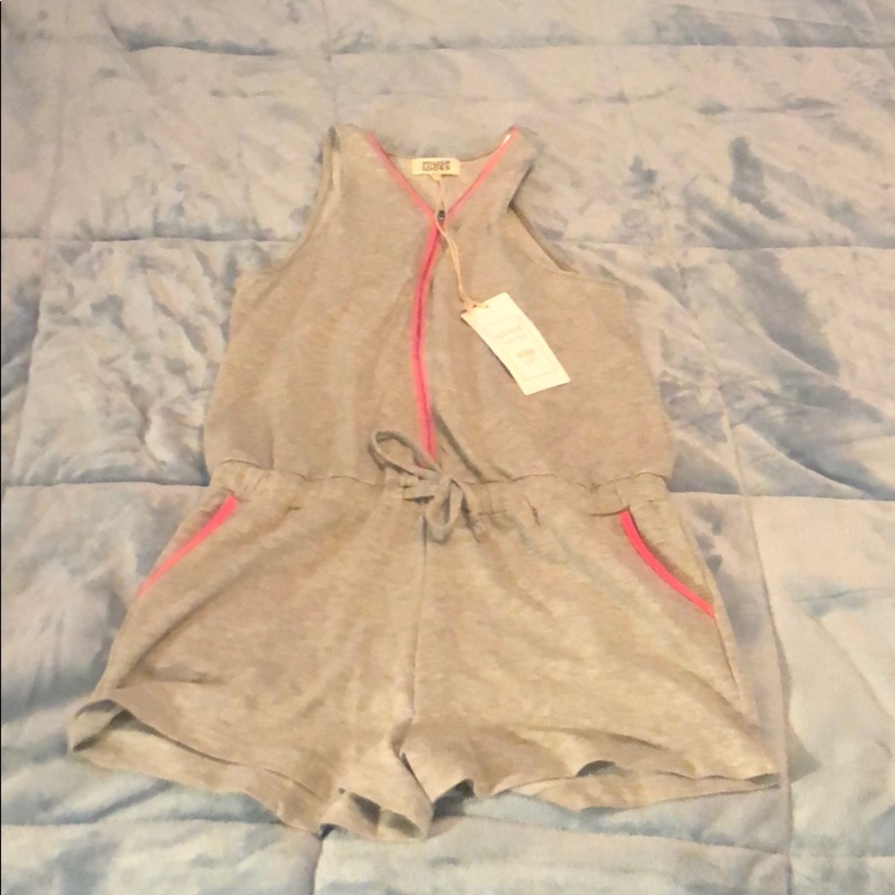 New grey and pink romper